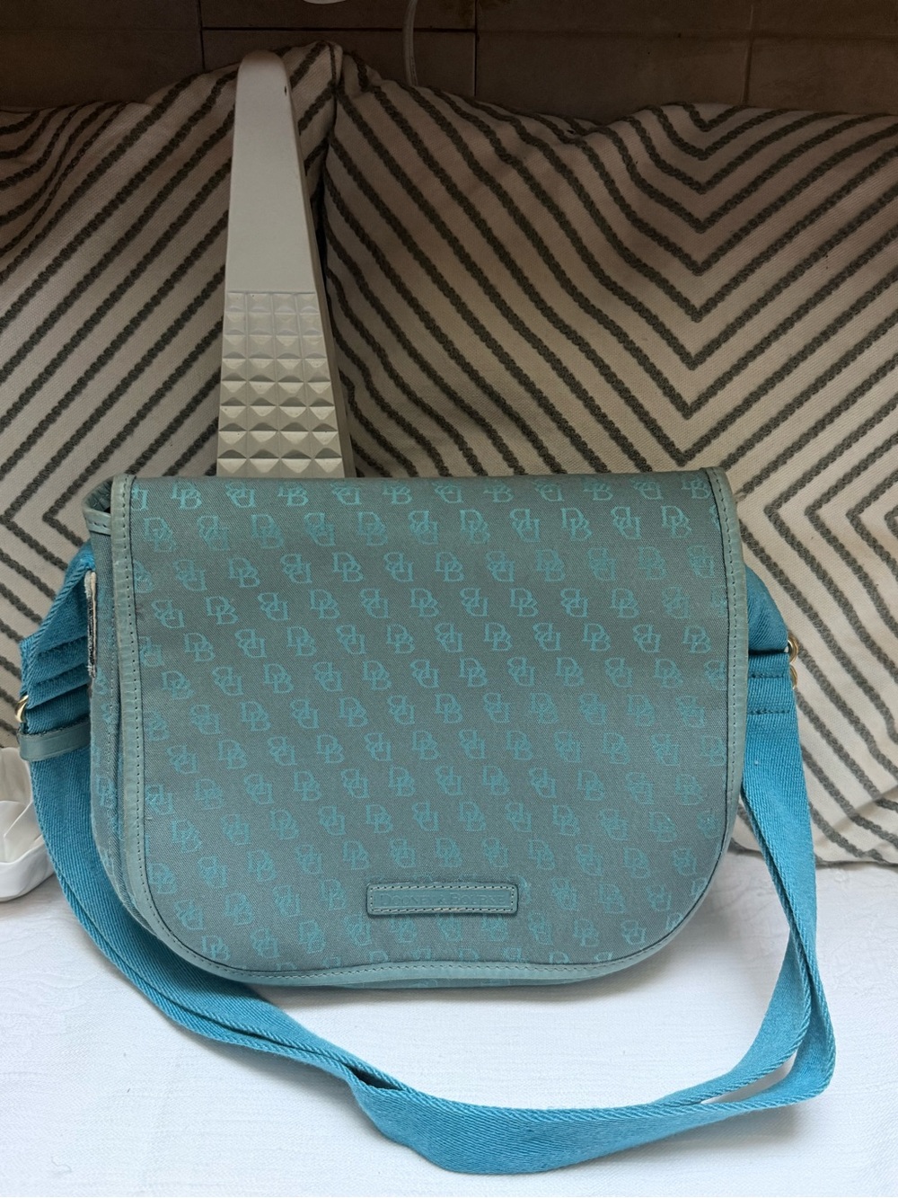 Dooney & Bourke Teal Monogram Crossbody Bag
